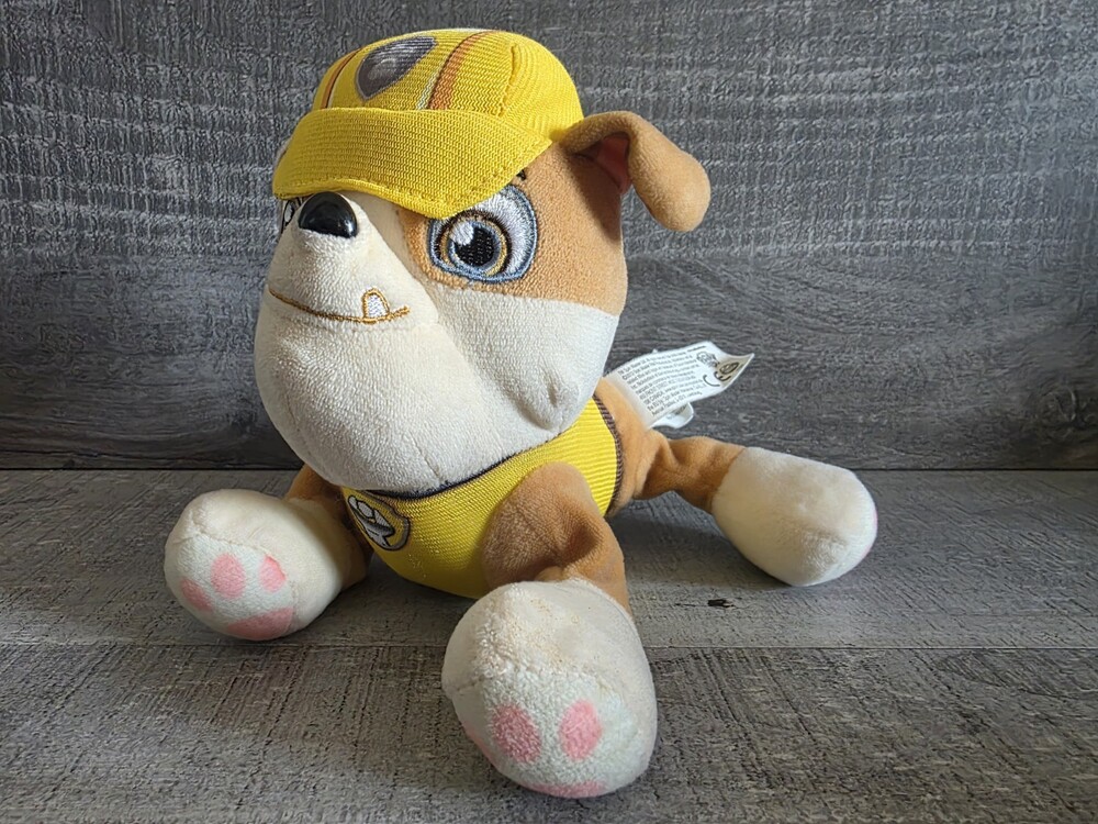 Nickelodeon Paw Patrol Rubble the Yellow Bulldog Plush Stuffed Animal G36